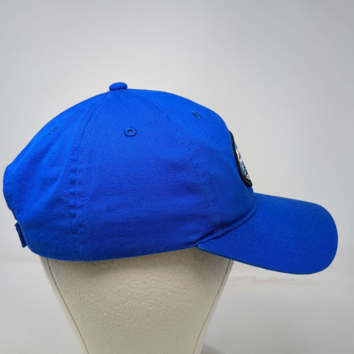 Big X Baseball Cap Blue One Size Grand Teton Distillery Mountain Patch Hat