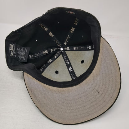 New Era 9FIFTY Snapback Black One Size Hat LA Dodgers MLB Flat Brim Undervisor