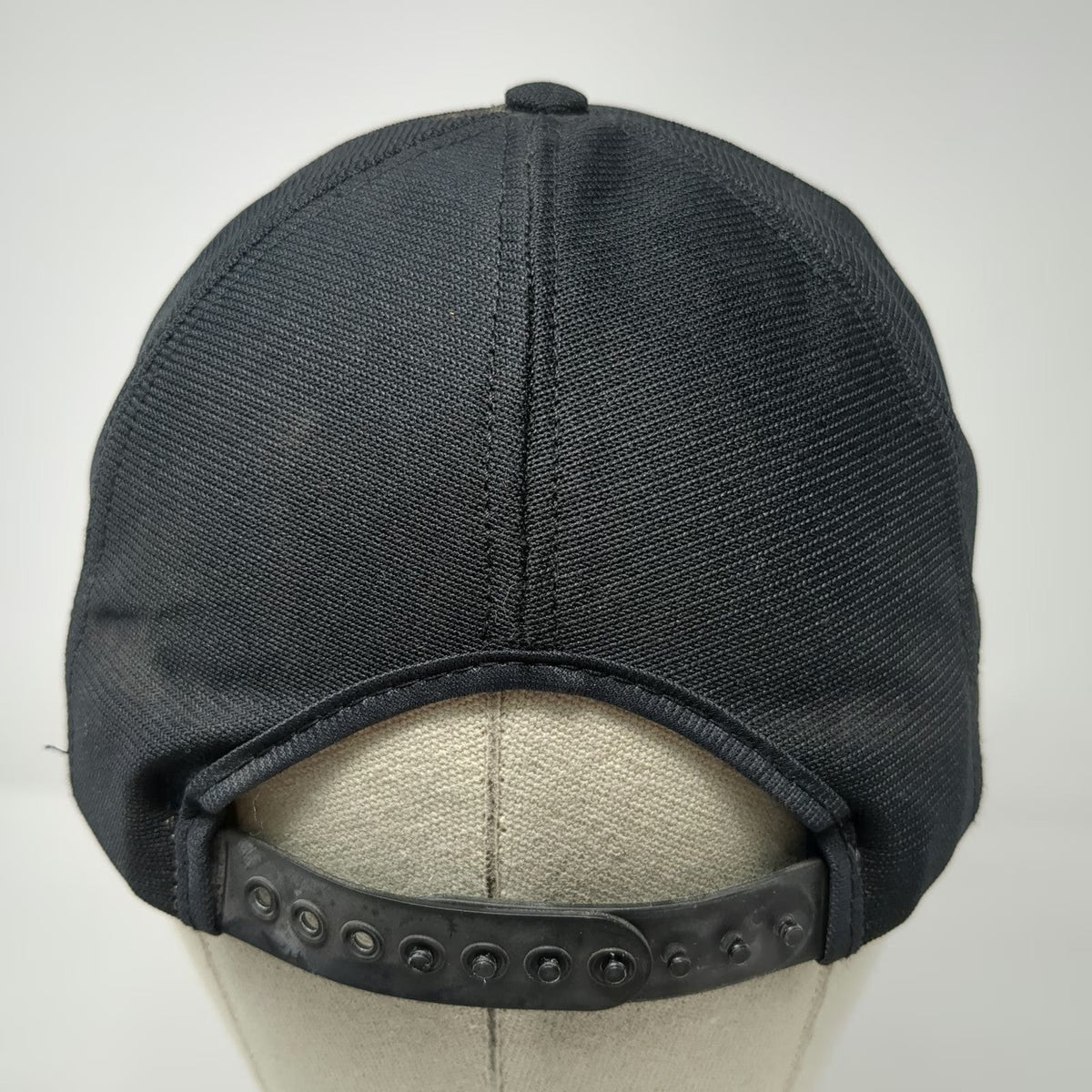 New Era 5 Panel Black Hat M Navy Yellow Embroidered Snapback Made in USA Brim