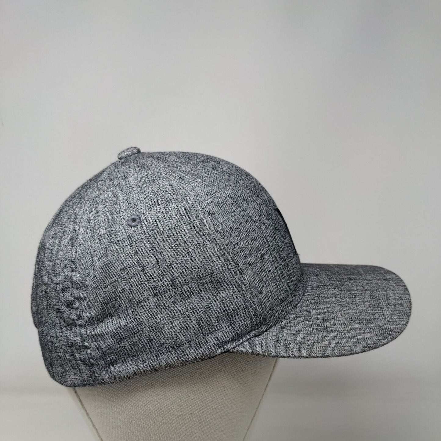 Hurley Fitted Hat Gray S/M Embroidered Flexfit 6 Panel Vent Holes