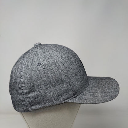 Hurley Fitted Hat Gray S/M Embroidered Flexfit 6 Panel Vent Holes