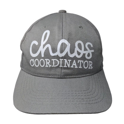 Chaos Coordinator Strapback Hat Gray One Size Adjustable Vent Holes