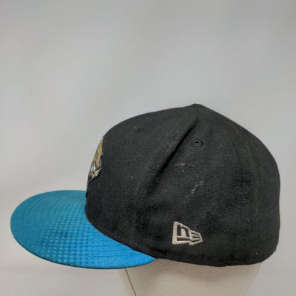 Jacksonville Jaguars Fitted Hat Black Blue Size 7 3/8 3D Logo 59Fifty NFL