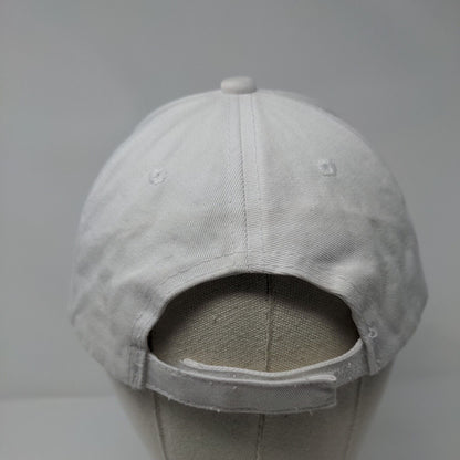 Something Special Strapback Hat White One Size Rhinestone Studded