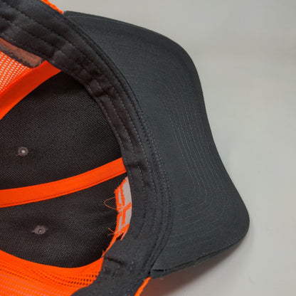 Richardson Men's Snapback Hat Gray Orange Adjustable Style 112 PFC Brakes Logo