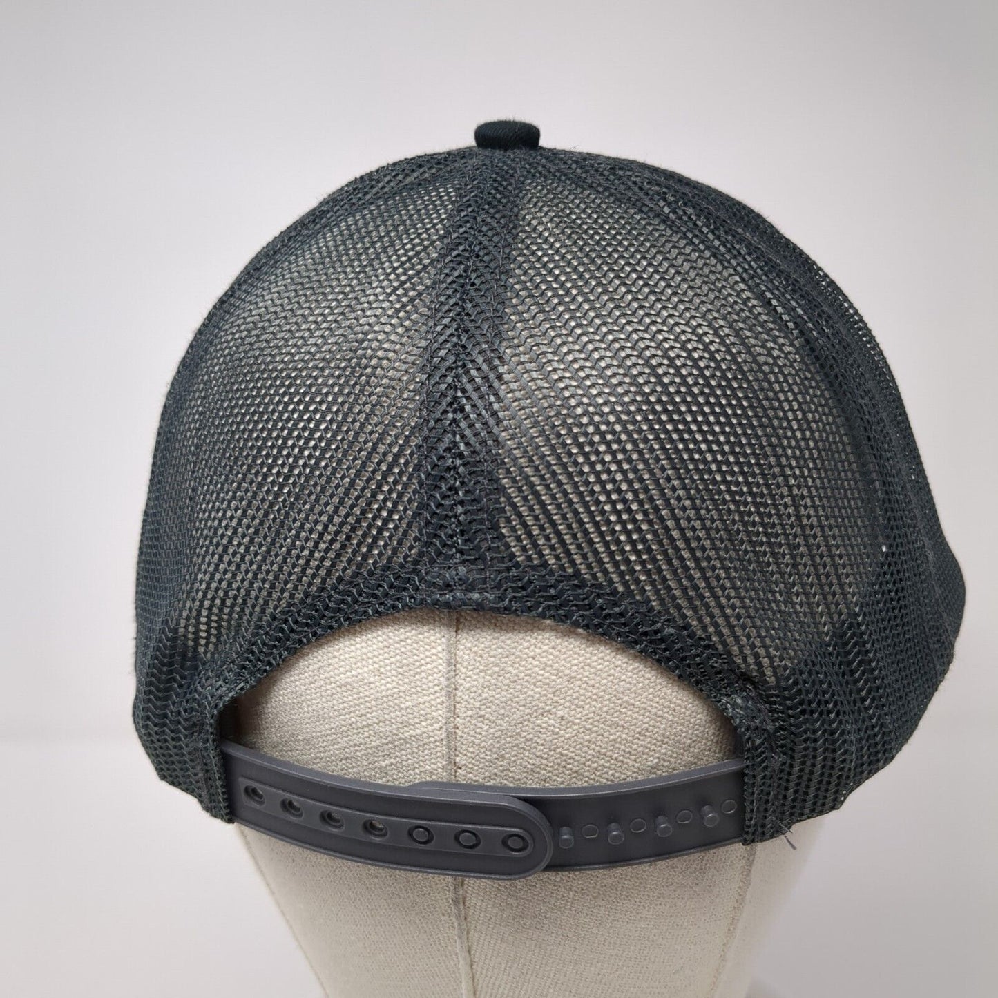 Port Authority Snapback Mesh Back Trucker Hat Gray One Size Logo Outdoor