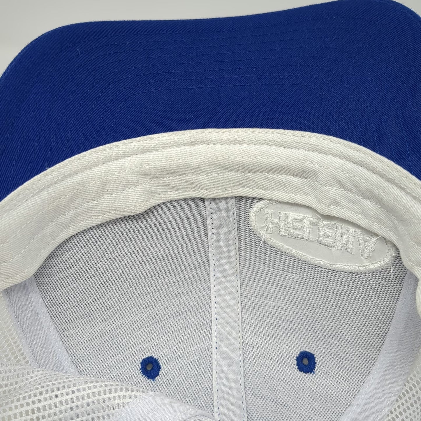 Richardson Trucker Hat Blue White One Size Helena Logo Mesh Snapback Style 112