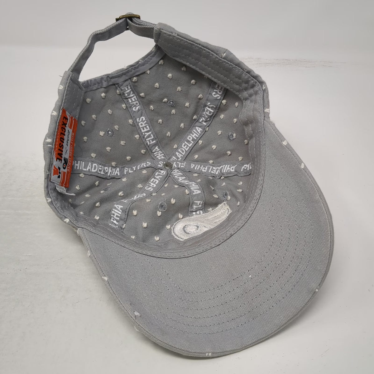 Philadelphia Flyers NHL Zephyr Gray One Size Cap All Over Dot Pattern Strapback