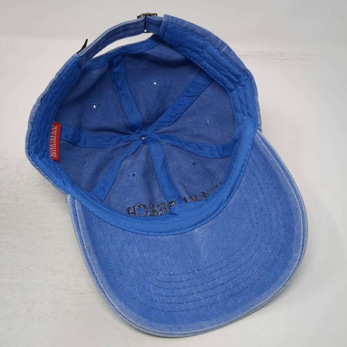 Sunkiss Kap Baseball Cap Blue One Size Miami Beach Florida Slideback Hat Shield