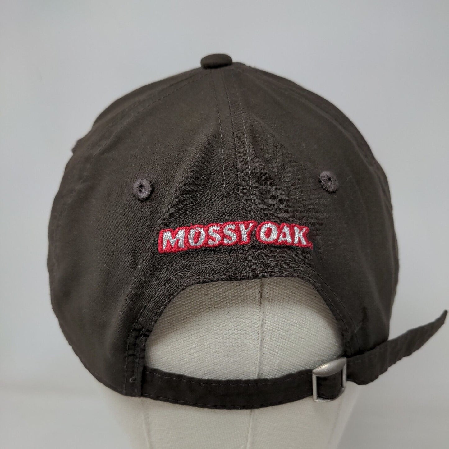 Mossy Oak Slideback Hat Brown One Size Embroidered Adjustable 6 Panel