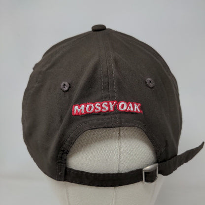 Mossy Oak Slideback Hat Brown One Size Embroidered Adjustable 6 Panel