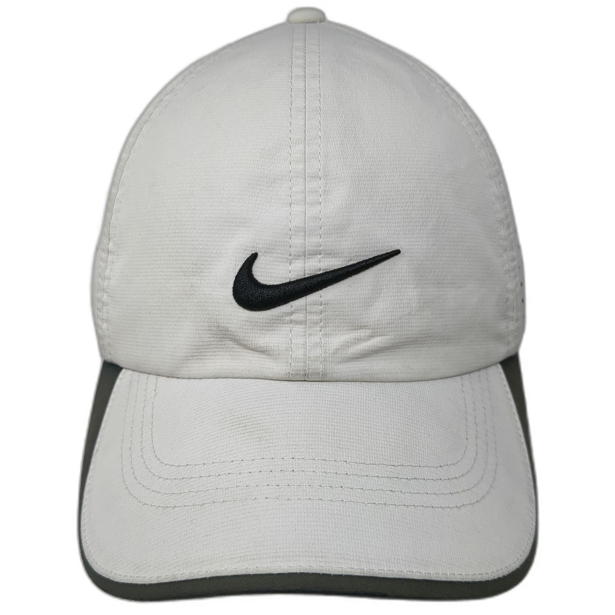 Nike Golf Baseball Cap Beige One Size Perforated 20XI Strapback Hat Swoosh Sport