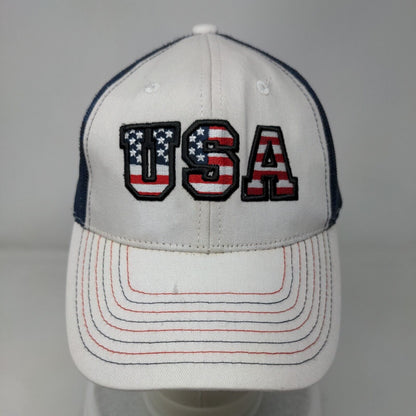 USA Flag Snapback Mesh Back Trucker Hat Multi OSFM Colorblock 6 Panel