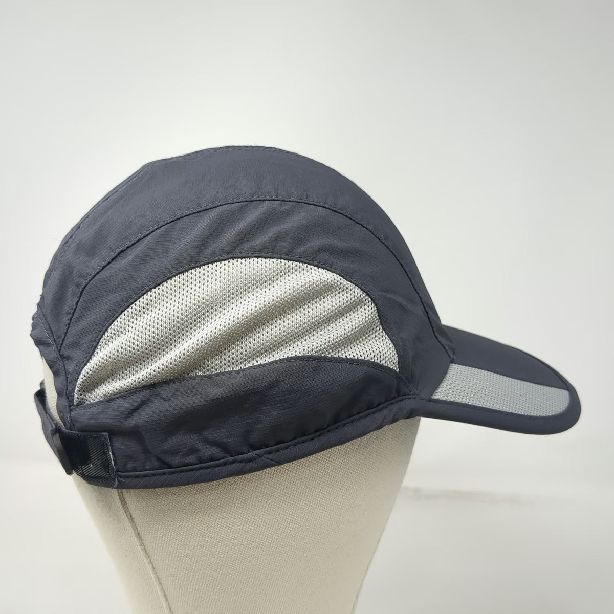 GADIEMKENSD Baseball Cap Gray L Mesh Nylon Running Adjustable Slideback Hat