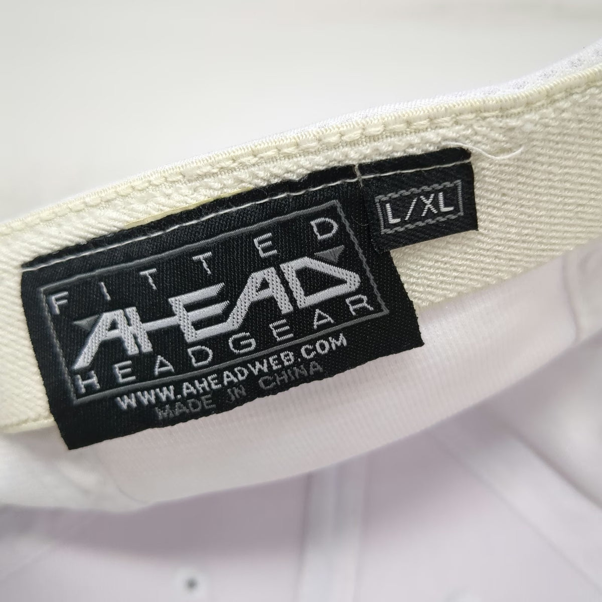 Ahead Baseball Cap White XL Fitted Mesh Back DK Home Team Logo Polyester Hat