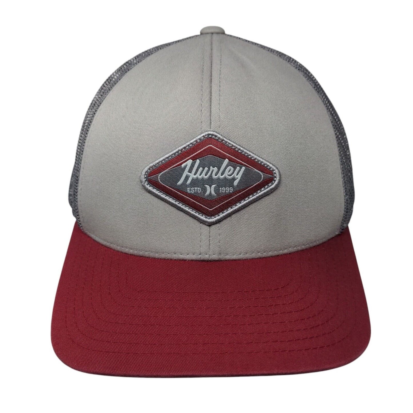 Hurley Patch Snapback Mesh Back Trucker Hat Multi One Size Colorblock
