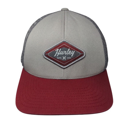 Hurley Patch Snapback Mesh Back Trucker Hat Multi One Size Colorblock