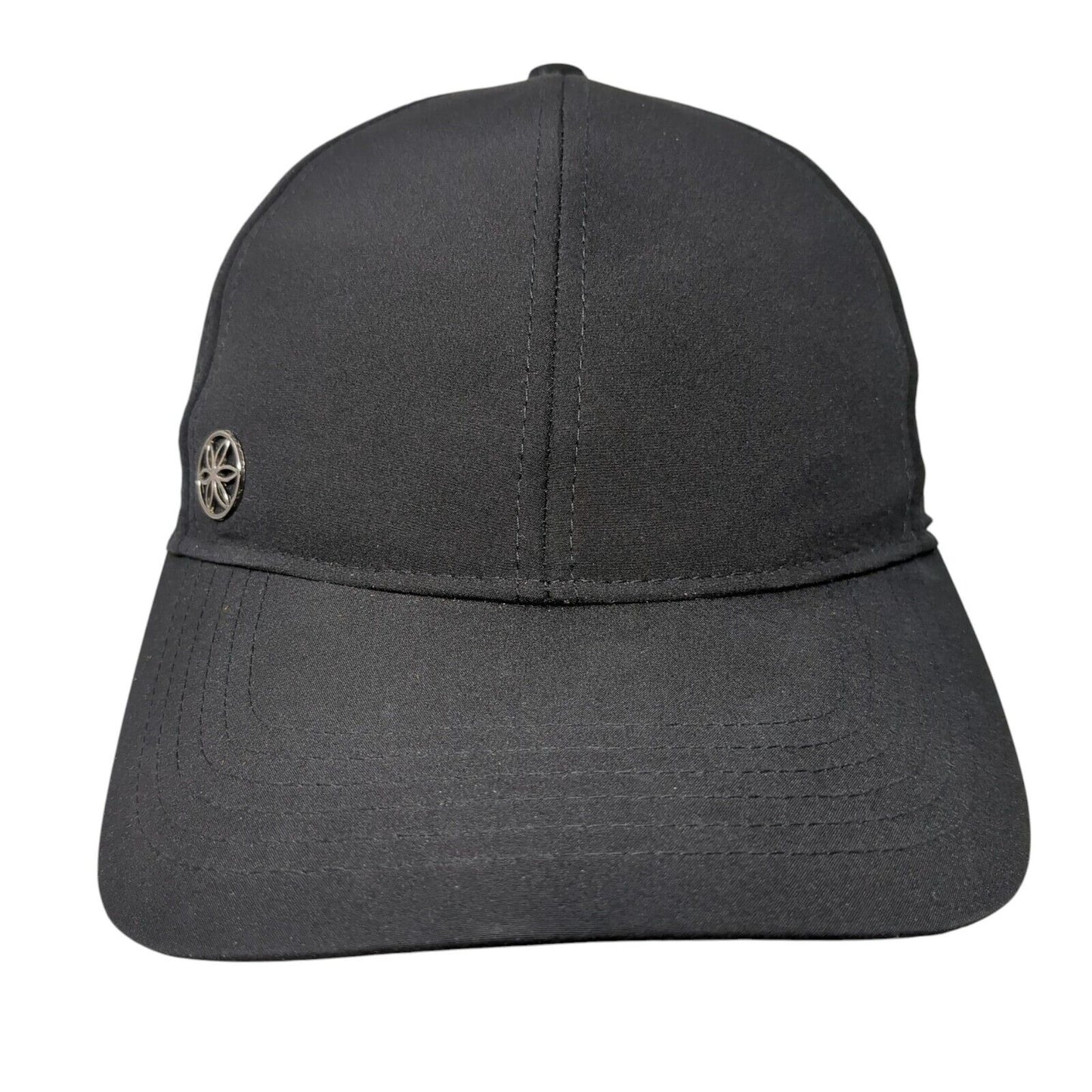 Gaiam Strapback Hat Black OSFA Adjustable Solid 6 Panel Perforated