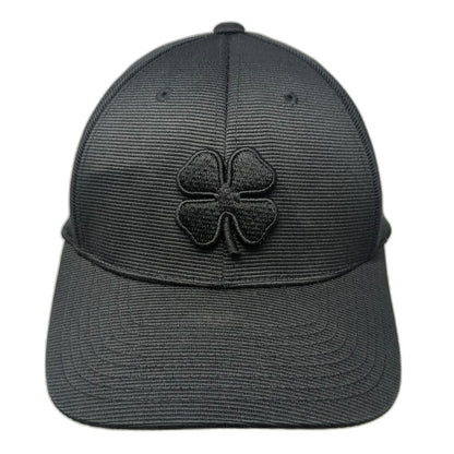 Black Clover Baseball Cap Black XL Fitted Flexfit Rawlings Patch Live Lucky Hat