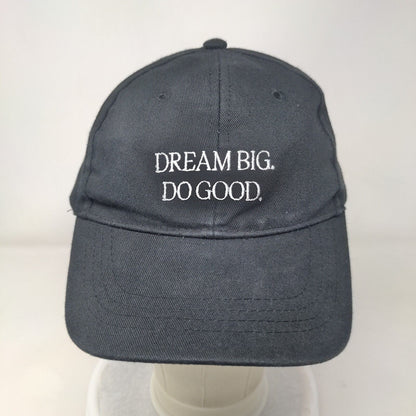 Dream Big Do Good Slideback Hat Black One Size Embroidered Ivory Ella