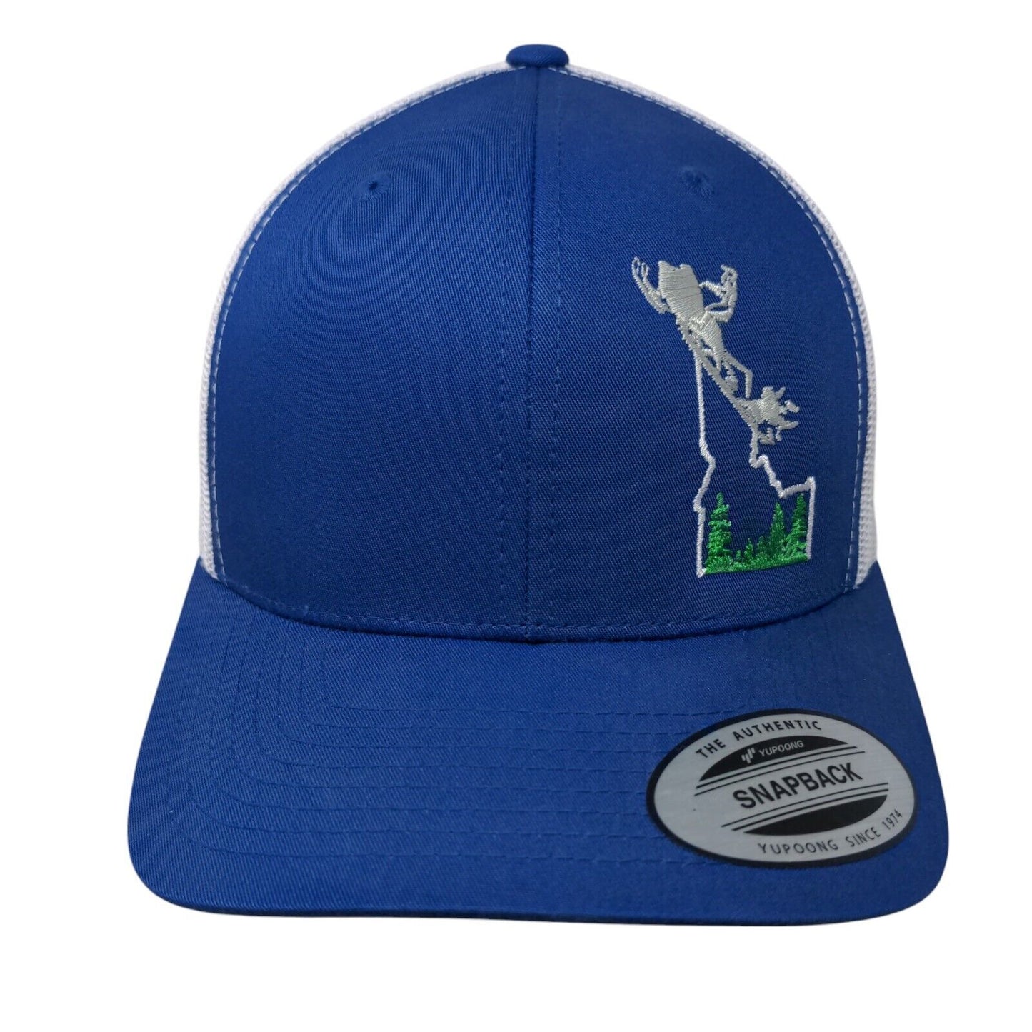 Idaho Snapback Mesh Back Trucker Hat Blue OSFA The Classics Yupoong