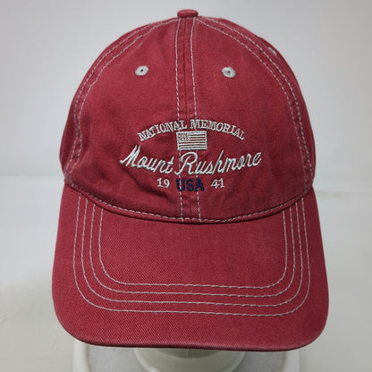 Duranrain Mount Rushmore National Memorial Red Baseball Cap OSFM Slideback Hat