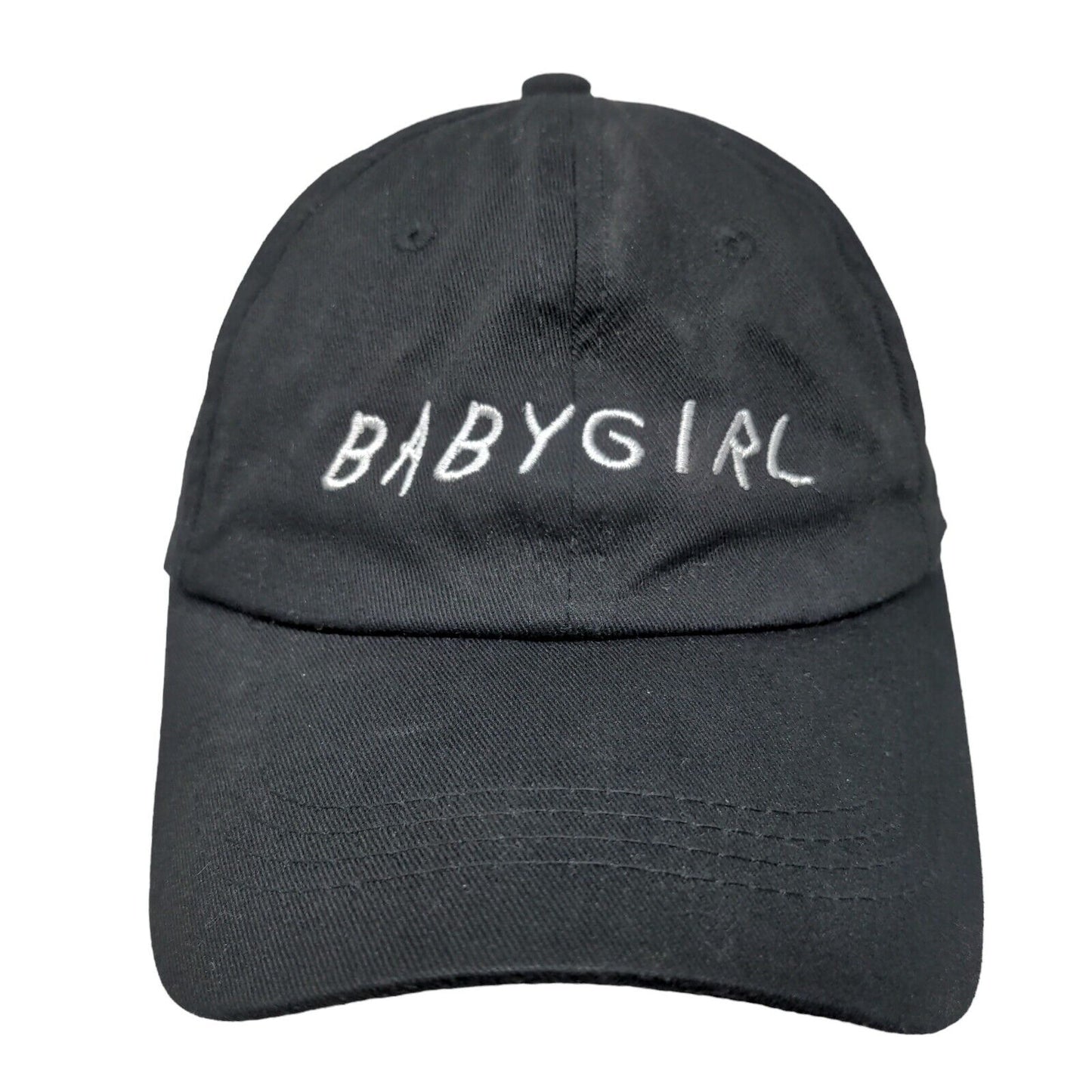 Babygirl Slideback Hat Black One Size Embroidered Adjustable 6 Panel