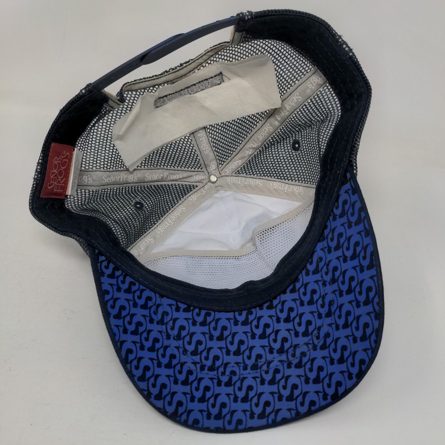 Senor Frog's Snapback Mesh Back Trucker Hat Blue One Size St. Thomas