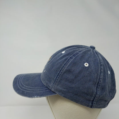 MAUI Slideback Hat Blue OSFA Adjustable Embroidered Vented Holes 6 Panel Cotton