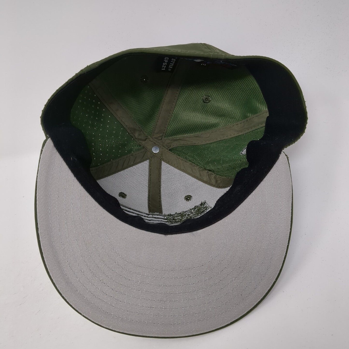 USA Flag Fitted Hat Green Medium Embroidered Patriotic The Game Pro