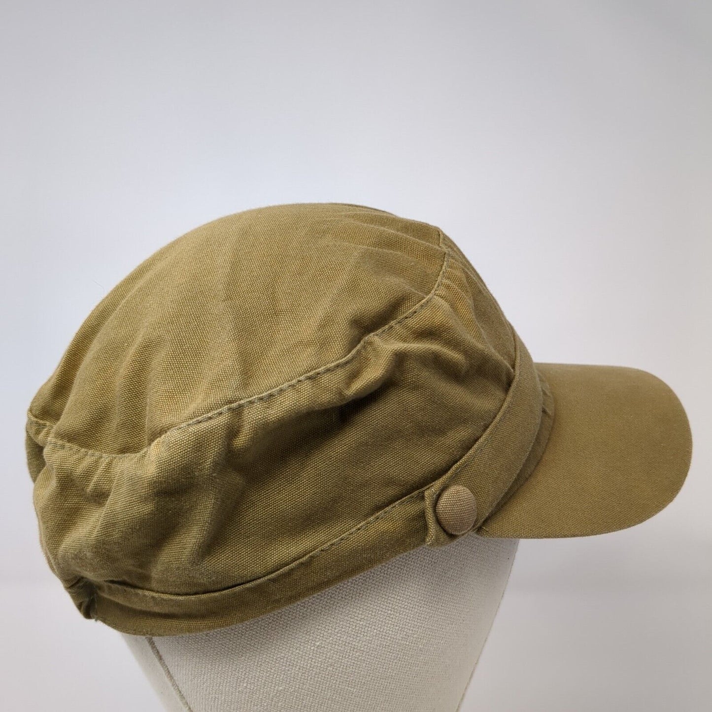 Unbranded Cadet Army Cap Brown One Size Stretch Lightweight Blank Cotton
