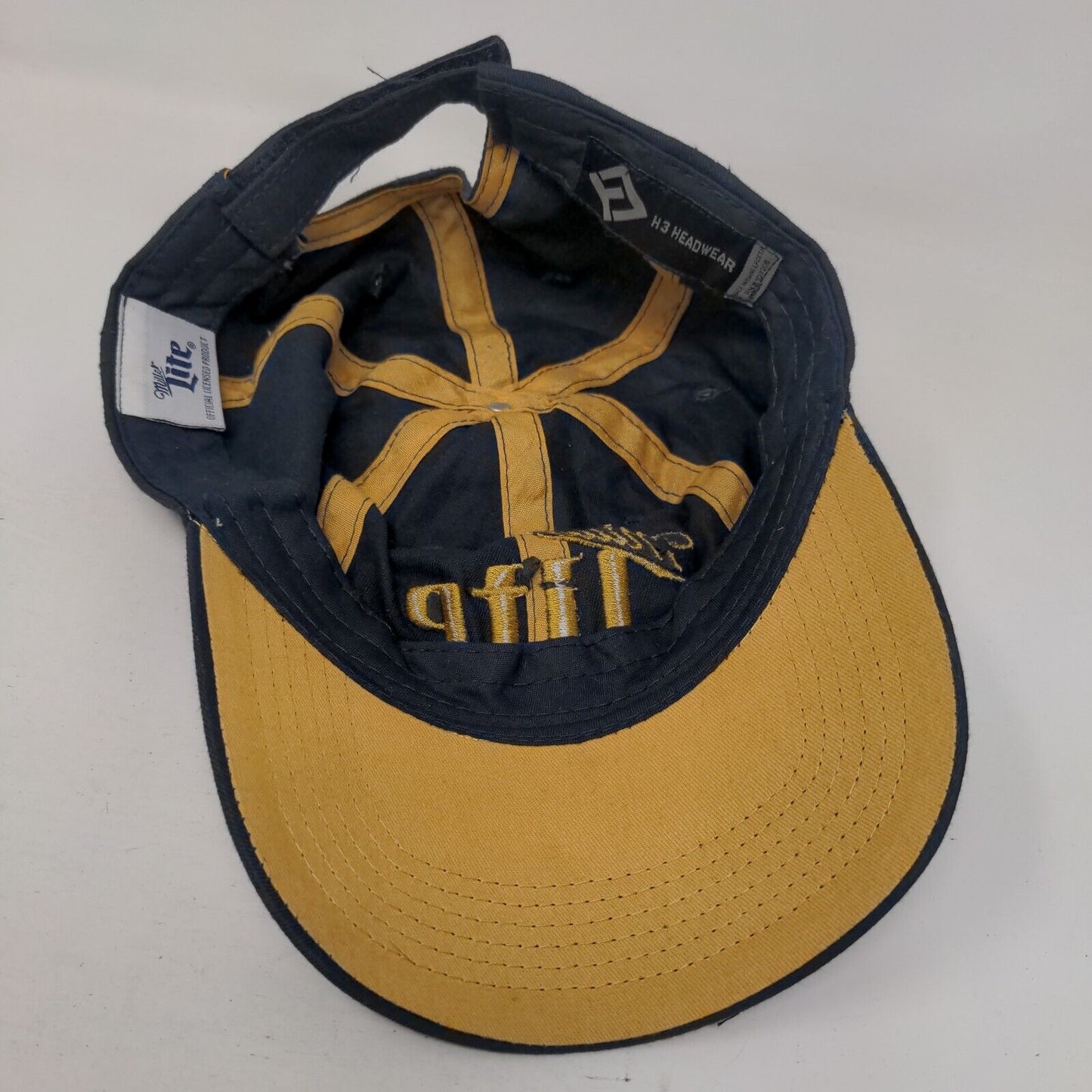 Miller Lite Strapback Hat Blue One Size Embroidered Adjustable 6 Panel