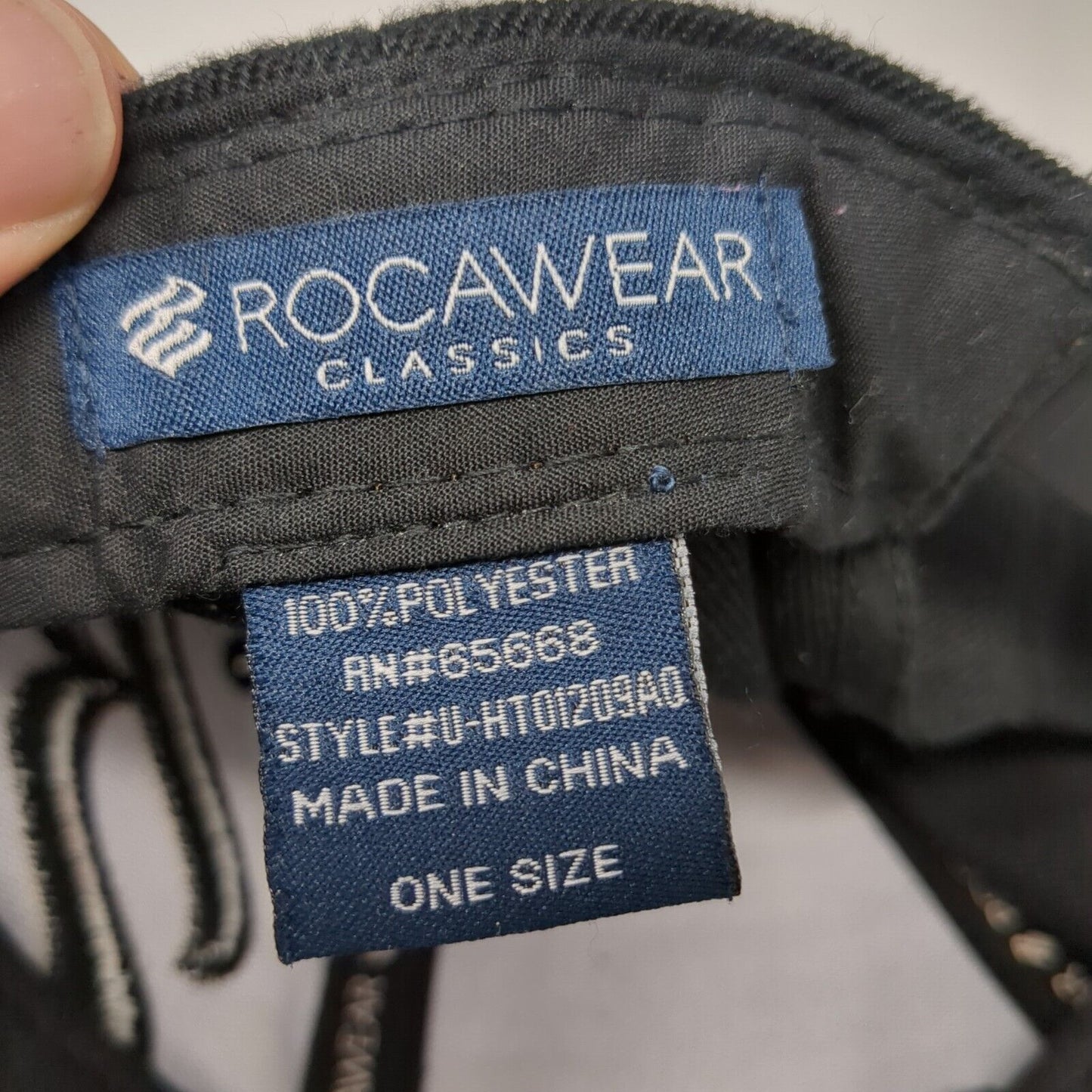 Rocawear Classics Snapback Hat Black One Size Adjustable Embroidered