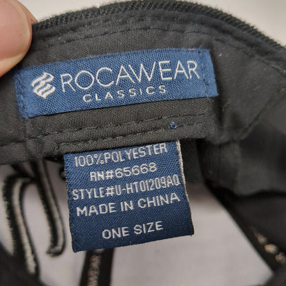 Rocawear Classics Snapback Hat Black One Size Adjustable Embroidered