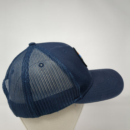 Yellowstone Nat'l Park Snapback Trucker Hat Blue One Size Mesh Back