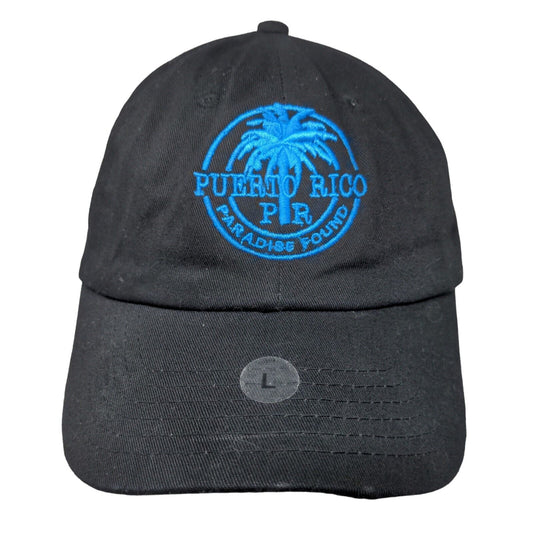 Puerto Rico Paradise Found Slideback Hat Black One Size Embroidered