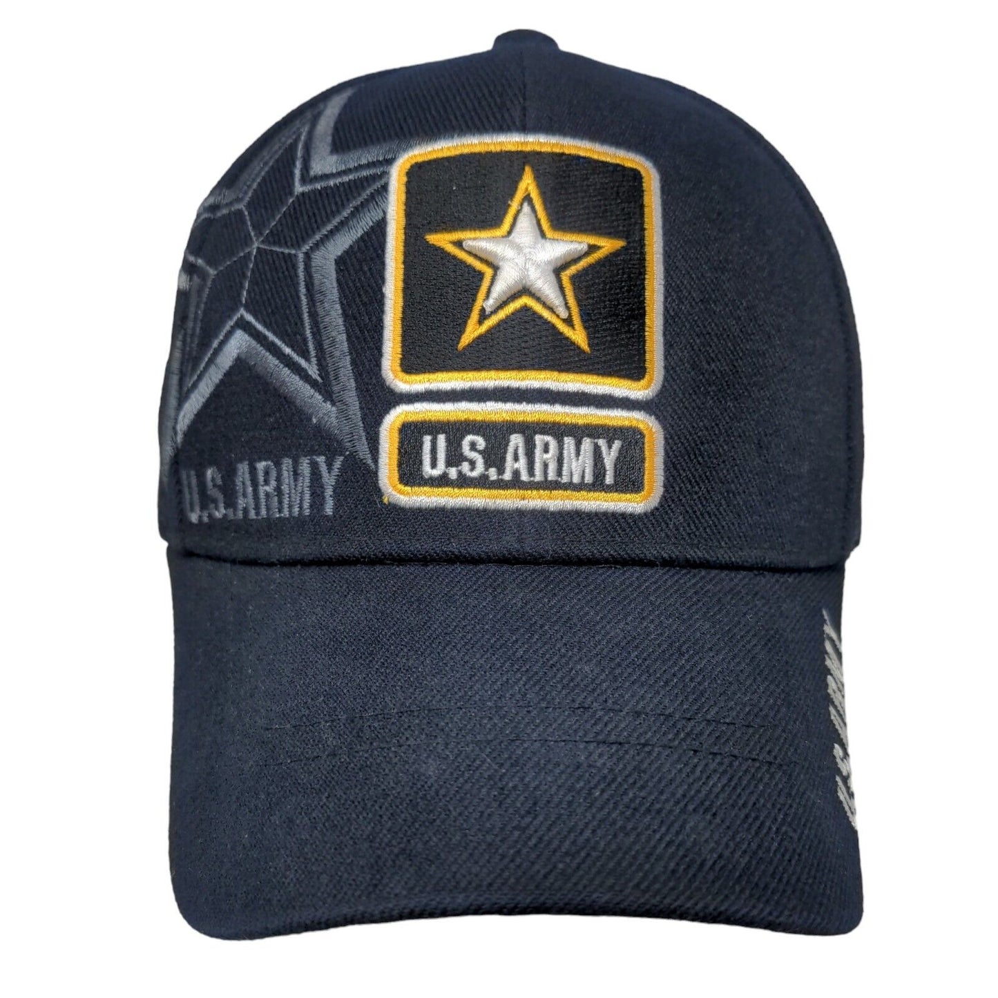 US Army Strapback Hat Blue OSFA Embroidered Adjustable 6 Panel Santo Cap