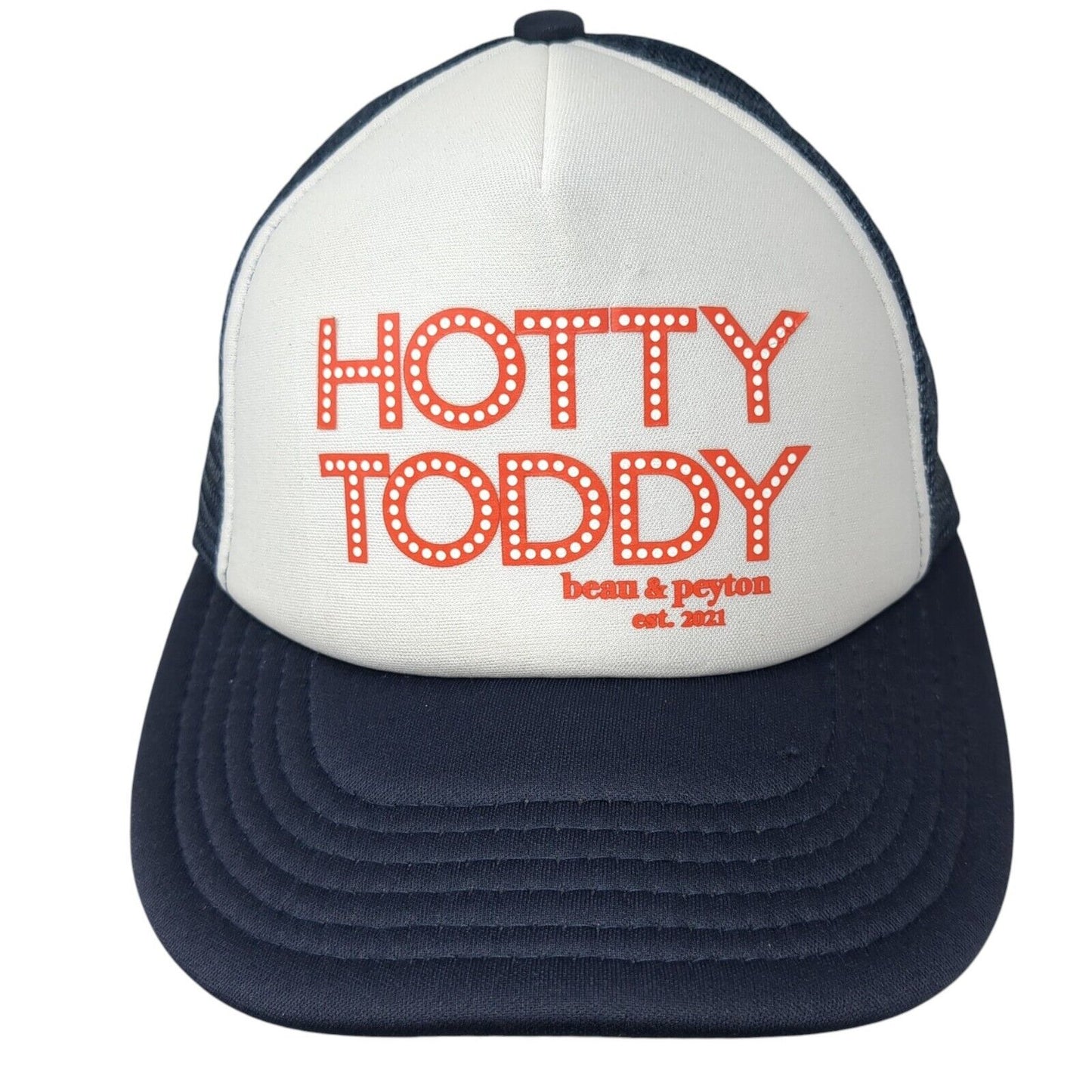 Hotty Toddy Beau & Peyton Est 2021 Snapback Trucker Hat Blue OS Adjustable Mesh
