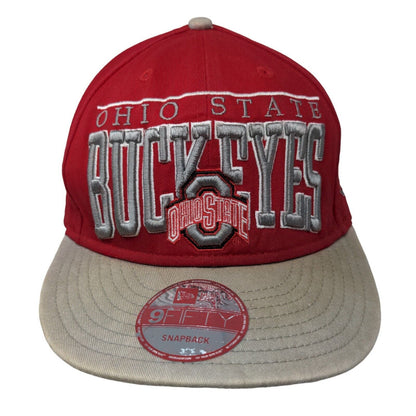 New Era Men's Snapback Hat Red OSFM Embroidered Ohio State Buckeyes Logo