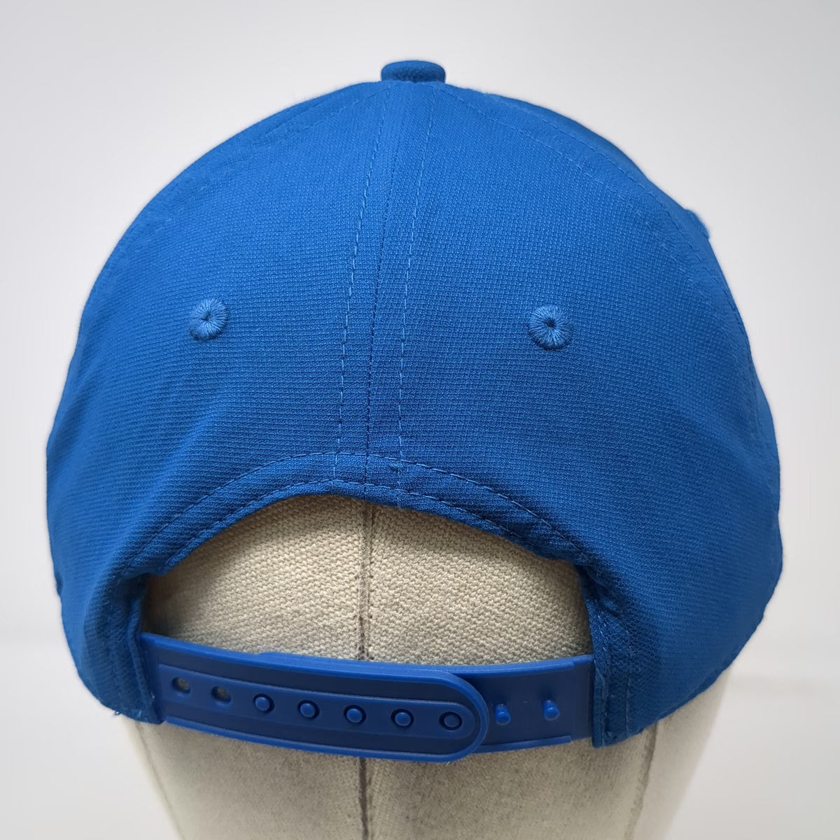 Nike Snapback Blue M Hat Dri-Fit Polyester Curved Brim Gray Undervisor Swoosh