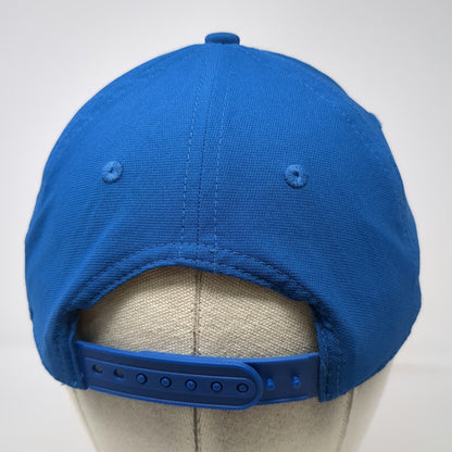 Nike Snapback Blue M Hat Dri-Fit Polyester Curved Brim Gray Undervisor Swoosh