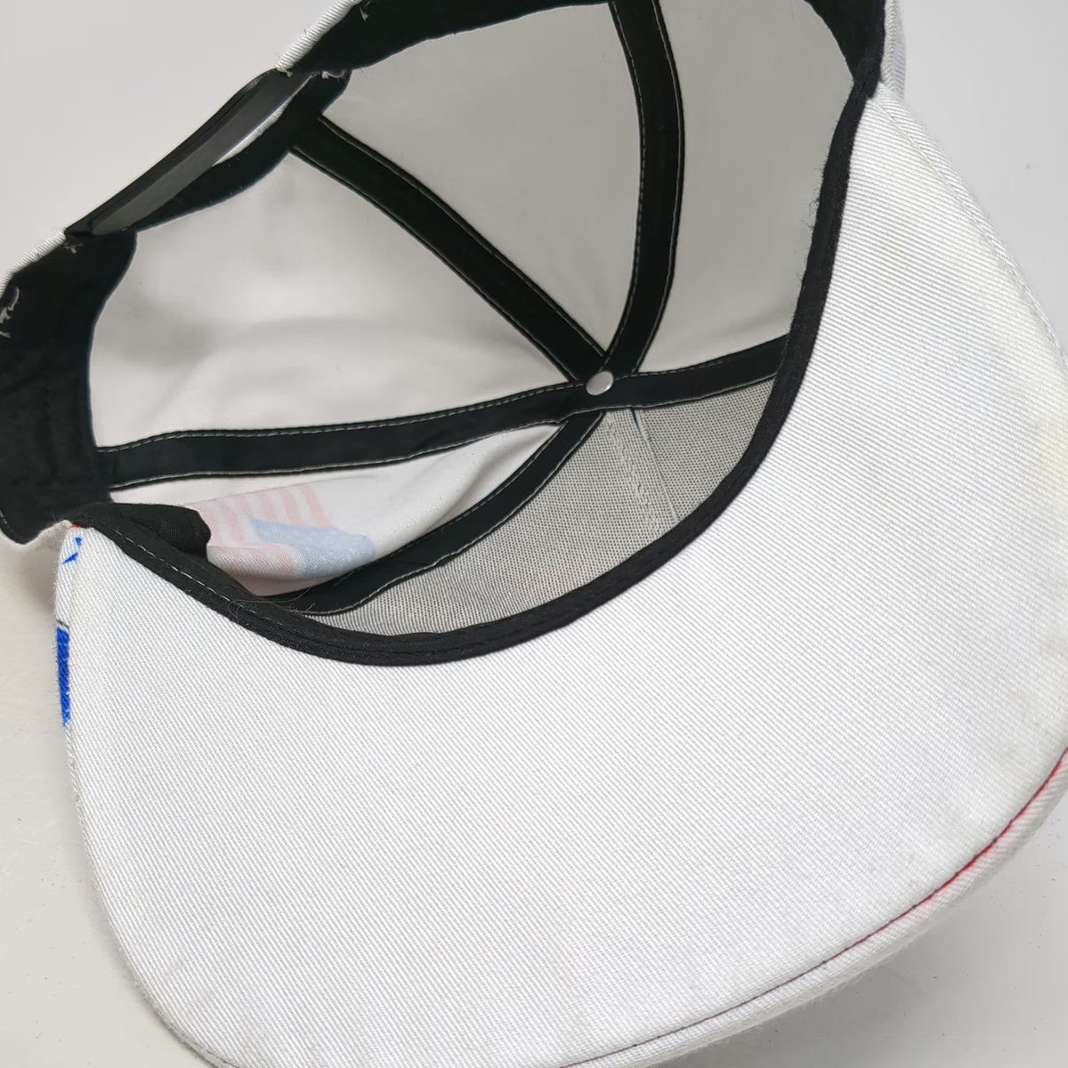 5 Panel Hat White Red Blue One Size Patriotic Butterfly American Flag Snapback