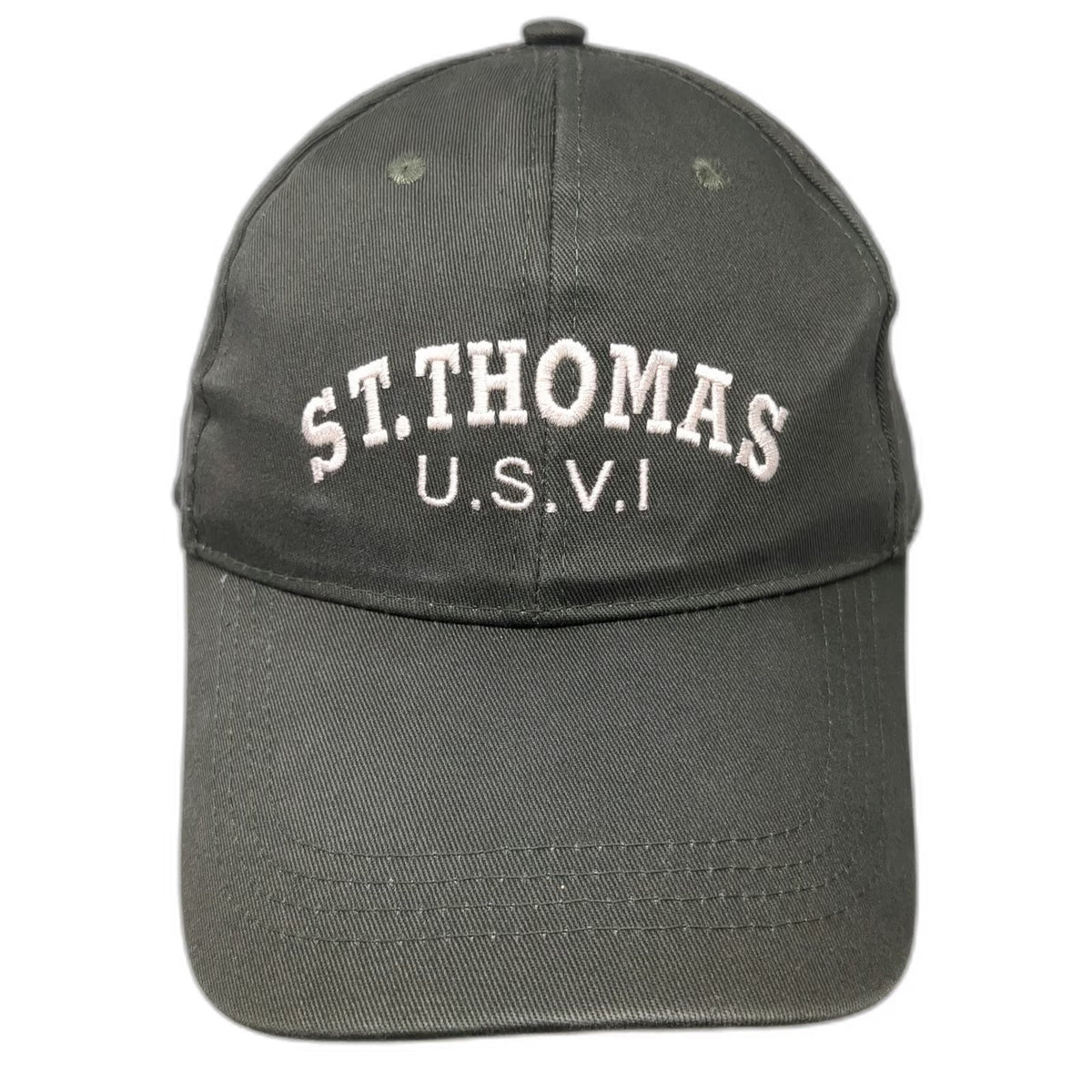 St. Thomas U.S.V.I. Baseball Cap Green One Size Strapback Embroidered Travel Hat