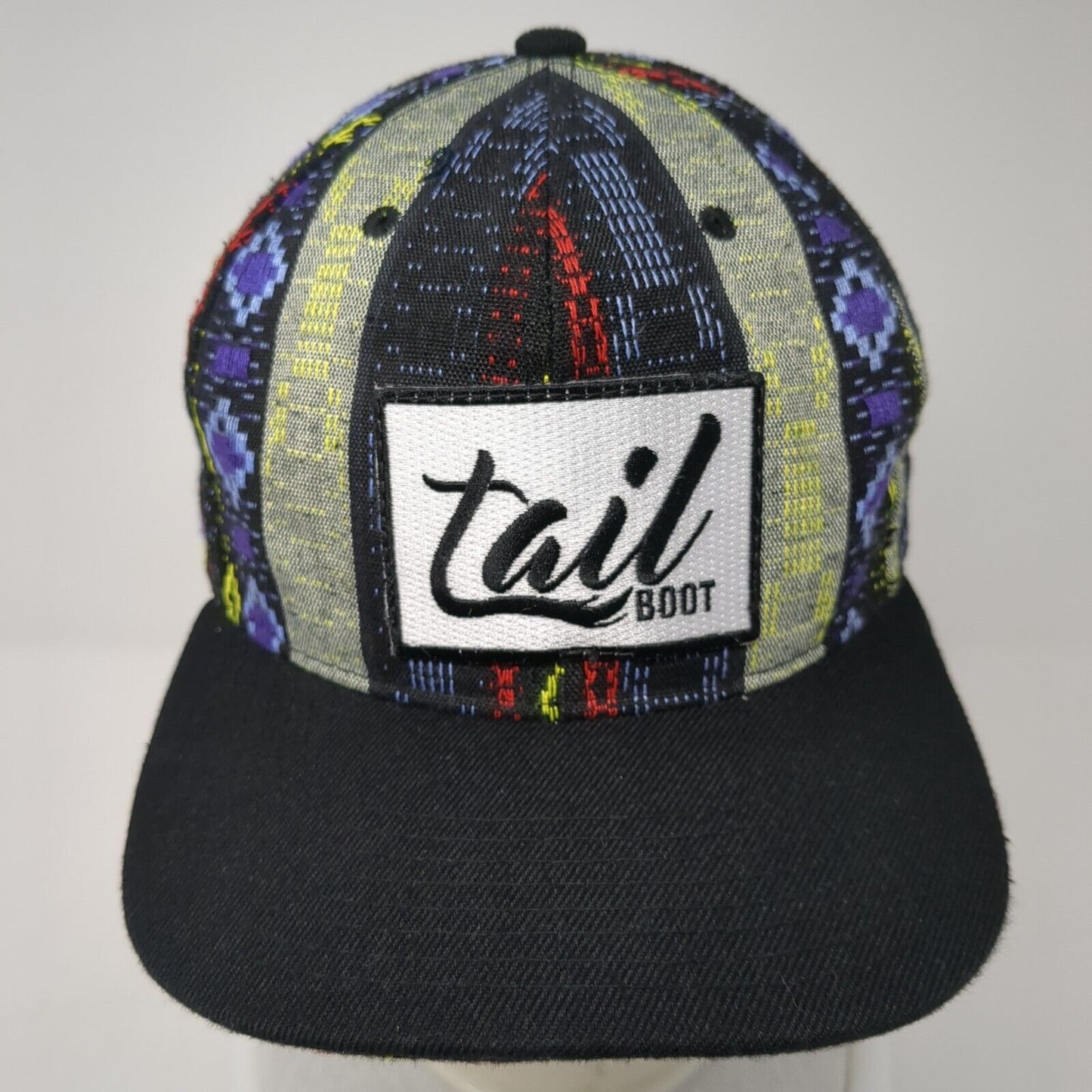 Tail Boot Patch Snapback Hat Multicolor One Size Adjustable Geometric