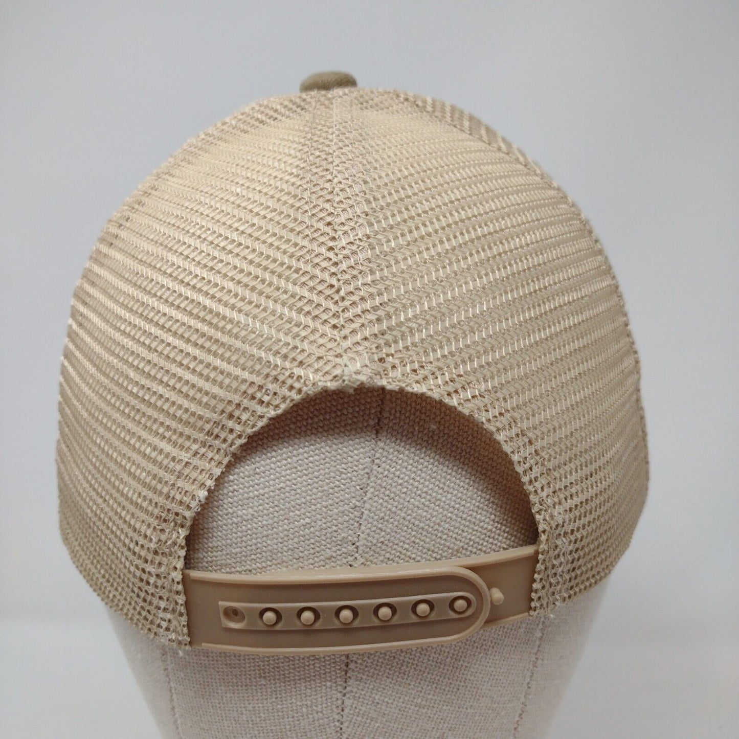 S**t Show Supervisor Snapback Trucker Hat Tan One Size Mesh Back Distressed