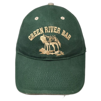 Otto Baseball Cap Green One Size Green River Bar Daniel WY Horse Graphic Hat