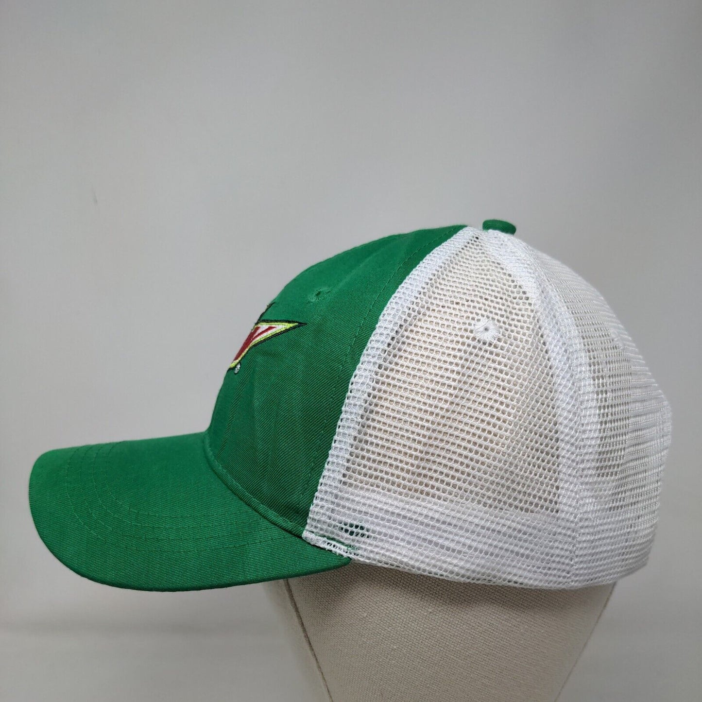 Mountain Dew Snapback Mesh Back Trucker Hat Green One Size Soda Gear