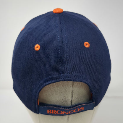 NFL Denver Broncos Blue One Size Cap Strapback Embroidered Logo Hat Adjustable