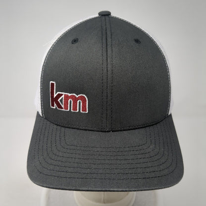 Km Snapback Trucker Hat Gray One Size Adjustable Mesh Back Classics Yupoong