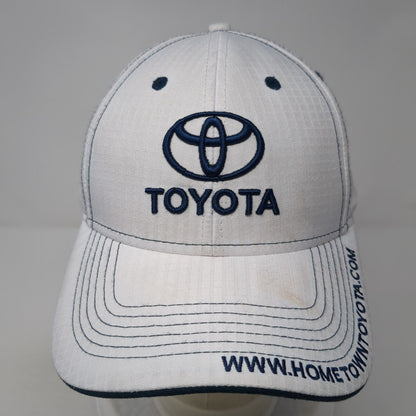 Hometown Toyota Strapback Hat White One Size Embroidered Logo 6 Panel
